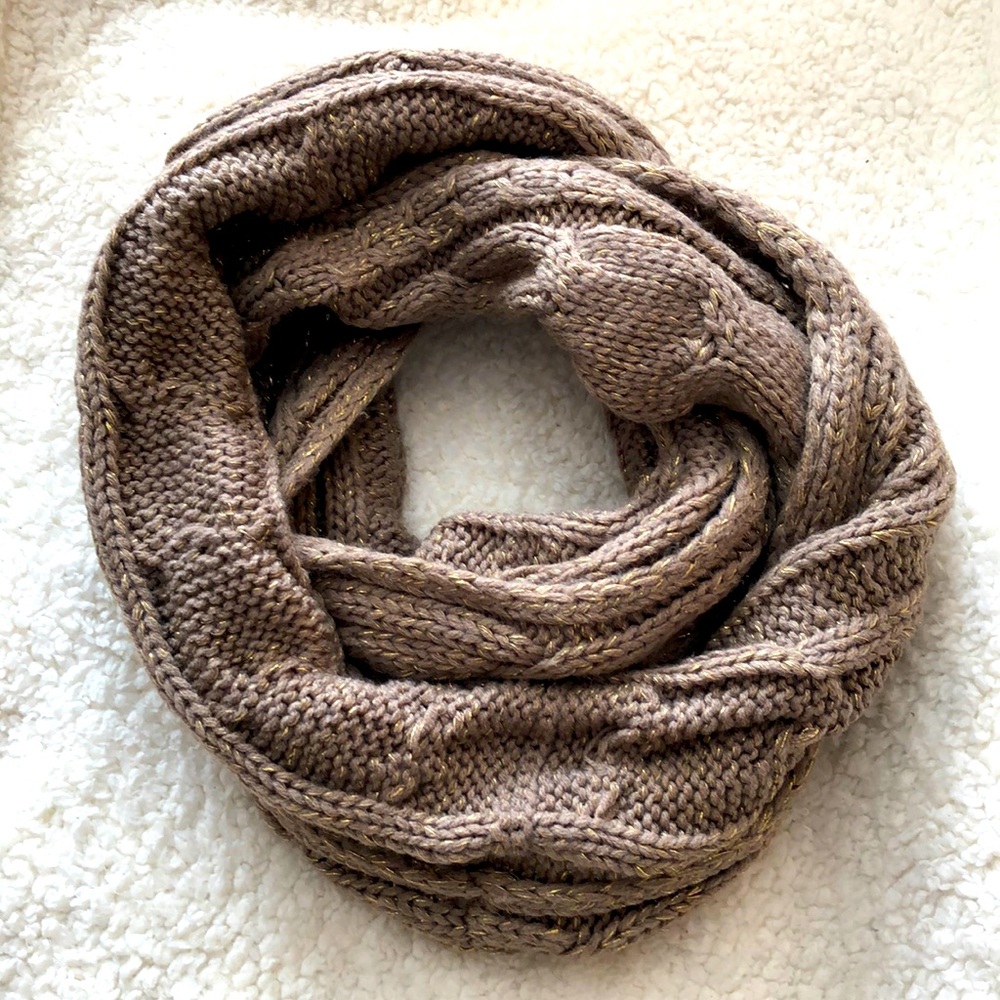 New York & Company Pullover Shimmery Tan Scarf